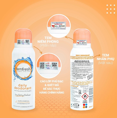 Xịt khử mùi và thơm mát vùng kín cao cấp Femfresh Daily Deodorant Spray 125ml