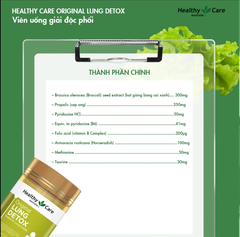 Giải Độc Phổi Healthy Care Lung Detox 180 Viên Nhập Khẩu Chính Hãng Úc