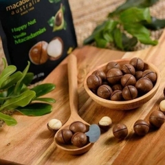 Hạt maca nguyên vỏ Úc happy nut vị vanilla macadamias Úc 225g
