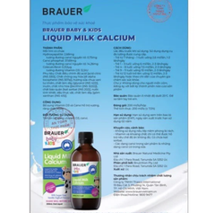 Thực phẩm bổ sung Canxi dạng sữa Brauer Baby Kids 200ml cho bé từ 7 tháng tuổi
