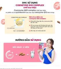 Viên uống DHC COENZYME Q10 tốt cho tim mạch, chống lão hoá và làm đẹp da gói 30 ngày 60 viên