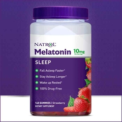 Kẹo dẻo hỗ trợ ngủ ngon Natrol Melatonin Sleep 10mg giảm căng thẳng hộp 140 viên