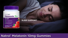 Kẹo dẻo hỗ trợ ngủ ngon Natrol Melatonin Sleep 10mg giảm căng thẳng hộp 140 viên