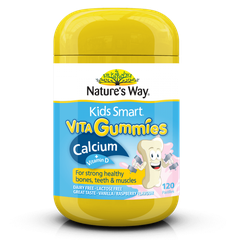 Calcium Vitamin D  Kẹo Dẻo Cho Bé Nature’s Way Kids Smart Vita Gummies hộp 60 Viên Tăng chiều cao