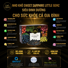 Nho Ngón Tay khô nguyên cành Little Gemz Sweet Sapphire Dried Grapes Clusters 1kg