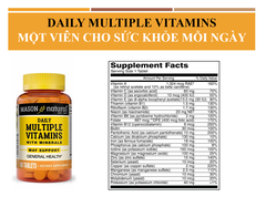 Viên vitamin và khoáng tổng hợp Mason Natural Daily Multiple Vitamins With Minerals 60 viên