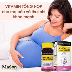 Viên Uống Tổng Hợp Vitamin Cho Bà Bầu MASON NATURAL Prenatal Formulation 100 Viên Cho Phụ Nữ Mang Thai Và Cho Con Bú