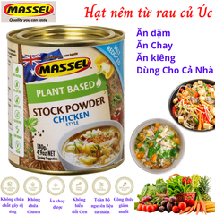 Hạt nêm vị gà Massel Premium Stock Powder Chicken Style không bột ngọt an toàn cho gia đình 168g