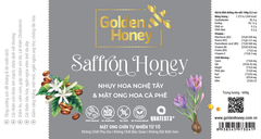 Mật ong nhụy hoa nghệ tây golden honey negin saffron chai 300ml