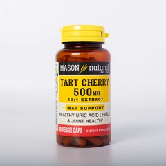 Viên Uống MASON NATURAL TART CHERRY 500MG Hỗ Trợ Giảm Acid Uric Trong Máu, Giảm Các Triệu Trứng Xương Khớp Do Gout 90 viên