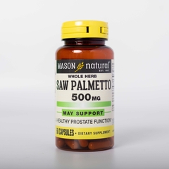 Viên uống hỗ trợ phì đại tuyến tiền liệt Saw Palmetto 500mg Mason Natural 60 viên