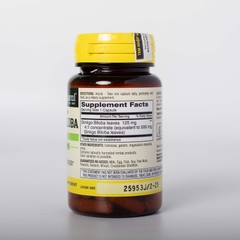 Viên Uống Mason Natural Ginkgo Biloba Hỗ Trợ Chức Năng Bộ Não, Hệ Thần Kinh 60 Viên