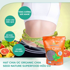 Hạt chia Úc Organic Chia Seed Nature Superfood hữu cơ gói 1kg