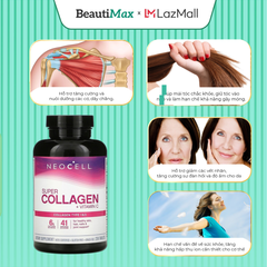 Collagen Vitamin C Biotin NeoCell Super dưỡng da, tóc, móng  250 viên