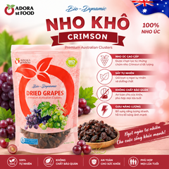 Nho khô nguyên cành Adora st Food Crimson Dried Table Grapes Cluster 500g đặc sản của Úc