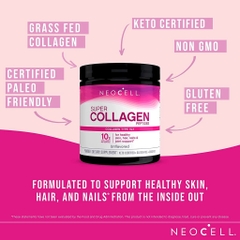 Collagen dạng bột neocell type 1&3 hộp 200g hỗ trợ da săn chắc, ngừa lão hóa
