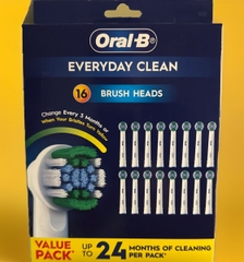 Combo 5 dầu bàn chải thay thế Oral B everyday clean brush heads (5 đầu tách ra từ set 16)