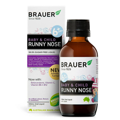 Siro giảm sổ mũi brauer runny nose cho bé từ 6 tháng chai 100ml