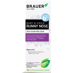 Siro giảm sổ mũi brauer runny nose cho bé từ 6 tháng chai 100ml