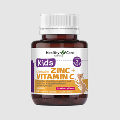 Viên nhai healthy care kids chewable zinc vitamin c bổ sung kẽm và vitamin c cho bé hộp 60 viên