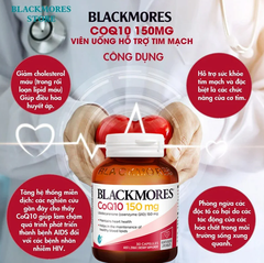 Blackmores CoQ10 150mg hỗ trợ sức khỏe tim mạch hộp 30 viên