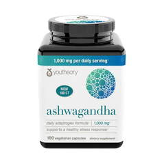 Viên uống nhân sâm ấn độ youtheory ashwagandha 1000mg giảm căng thẳng hộp 180 viên