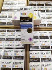 Siro giảm ho khan Brauer Kids Manuka Honey Dry Cough 100ml cho trẻ từ 2 tuổi trở lên