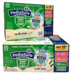 Sữa nước pediasure grow & gain with fiber chai 220ml thùng 24 chai bổ sung chất xơ