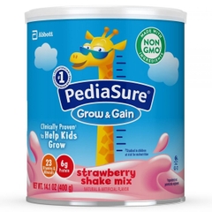 Sữa bột pediasure grow & gain strawberry 400g vị dâu Mỹ cho bé từ 1 -10 tuổi