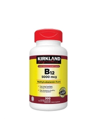 Vitamin b12 kirkland signature 5000mcg 300 viên ngậm hỗ trợ chức năng hệ thần kinh, sản sinh năng lương