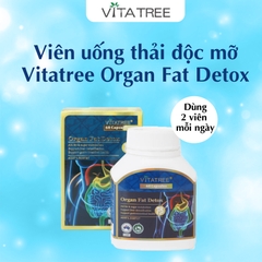 Thải độc mỡ nội tạng vitatree organ fat detox thanh lọc cơ thể hộp 60 viên