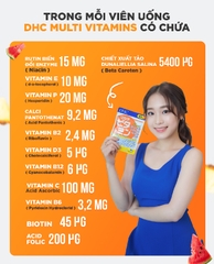 Vitamin tổng hợp DHC multi vitamins tăng sức đề kháng, làm chậm quá trình lão hóa, tăng sức khỏe tổng thể - 30 viên
