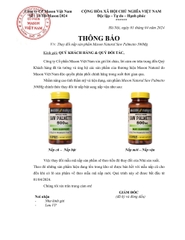 Viên uống hỗ trợ phì đại tuyến tiền liệt Saw Palmetto 500mg Mason Natural 60 viên