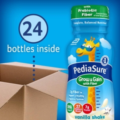 Sữa nước pediasure grow & gain with fiber chai 220ml thùng 24 chai bổ sung chất xơ