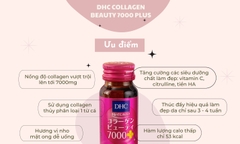 Collagen dạng nước DHC Collagen Beauty 7000 Plus hỗ trợ chống lão hóa giúp da căng mịn 10 chai
