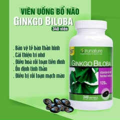 Bổ não Trunature Ginkgo Biloba 120mg tăng cường tuần hoàn máu não 340 viên