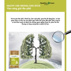 Thải độc phổi lung detox healthy care giúp bảo vệ phổi khỏe mạnh hộp 180 viên