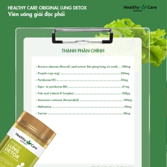 Thải độc phổi lung detox healthy care giúp bảo vệ phổi khỏe mạnh hộp 180 viên