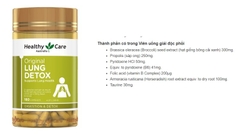 Thải độc phổi lung detox healthy care giúp bảo vệ phổi khỏe mạnh hộp 180 viên