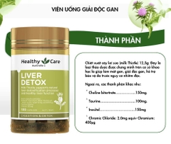 Hỗ trợ gan Healthy Care Liver Detox hộp 100 viên