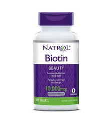 Hỗ trợ mọc tóc và chống rụng tóc natrol biotin beauty maximum strength 10000mcg100 viên 