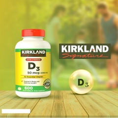 Vitamin D3 2000IU Kirkland Signature hỗ trợ xương khớp hộp 600 viên tăng cường sức đề kháng và hệ miễn dịch