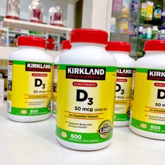 Vitamin D3 2000IU Kirkland Signature hỗ trợ xương khớp hộp 600 viên tăng cường sức đề kháng và hệ miễn dịch