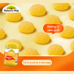 Kẹo Dẻo Nature's Way Kids Smart Vita Gummies Vitamin C+ZinC – Bổ sung kẽm và vitamin C tăng sức đề kháng cho trẻ