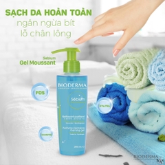 Gel rửa mặt bioderma dành cho da dầu và hỗn hợp chai 200ml giúp kiểm soát dầu thừa, ngăn ngừa mụn hiệu quả