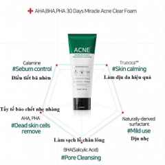 Sữa rửa mặt some by mi aha bha pha 30 ngày 100ml làm sạch sâu giúp da mềm mịn