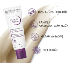 Kem dưỡng hỗ trợ phục hồi da tổn thương Bioderma Cicabio Creme tuýp 40ml