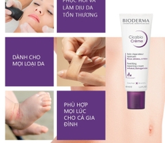 Kem dưỡng hỗ trợ phục hồi da tổn thương Bioderma Cicabio Creme tuýp 40ml