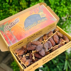 Chà là khô nguyên cành Extaste Dates Tunisia dates on branch tốt cho sức khỏe hộp 500g (12 hộp/thùng)