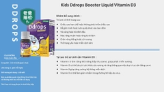 Kids Ddrops Booster Liquid Vitamin D3 600 IU bổ sung vitamin d3 dạng giọt cho bé 1-18 tuổi